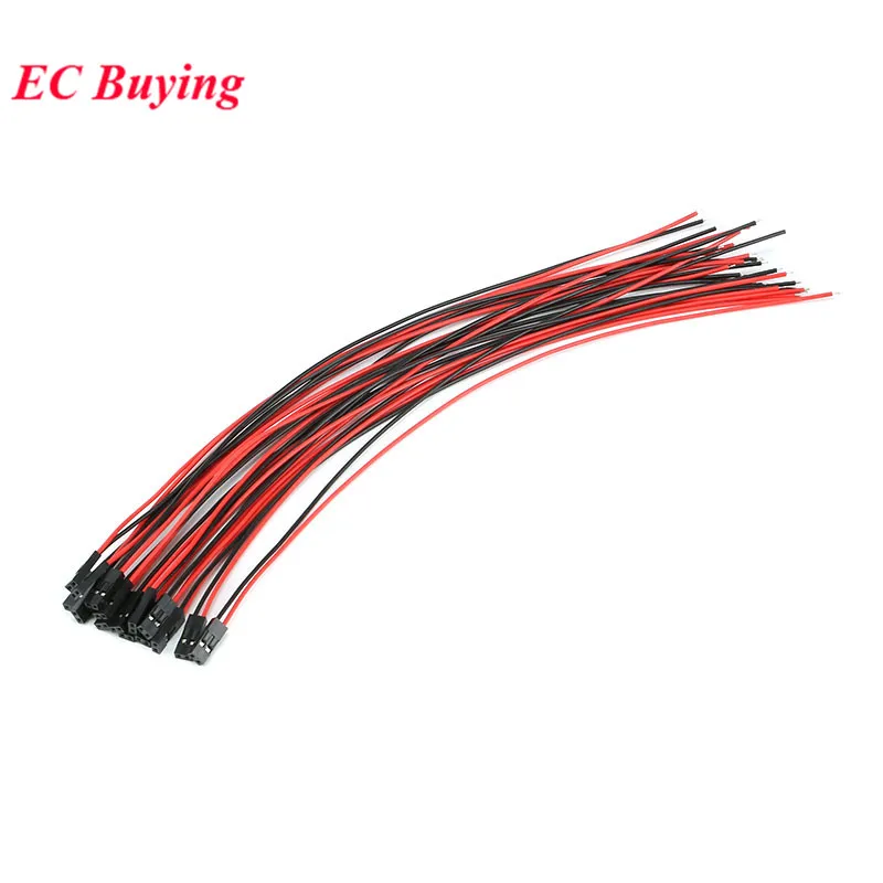 5-100Pcs 2Pin Dupont Cable 2P 2 Pin Female Jumper Connector Wire 2.54mm Pitch Length 10CM 20CM 30CM Single Head For 3D Printer