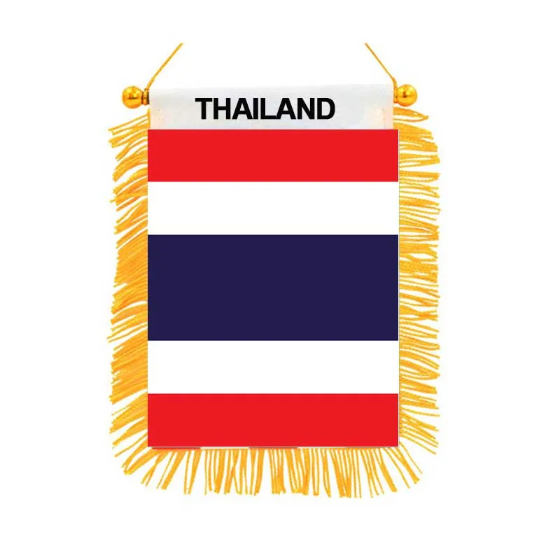 

Таиландский Двухсторонний черный этнический флаг, высококачественный Миниатюрный декоративный флаг для окон автомобиля