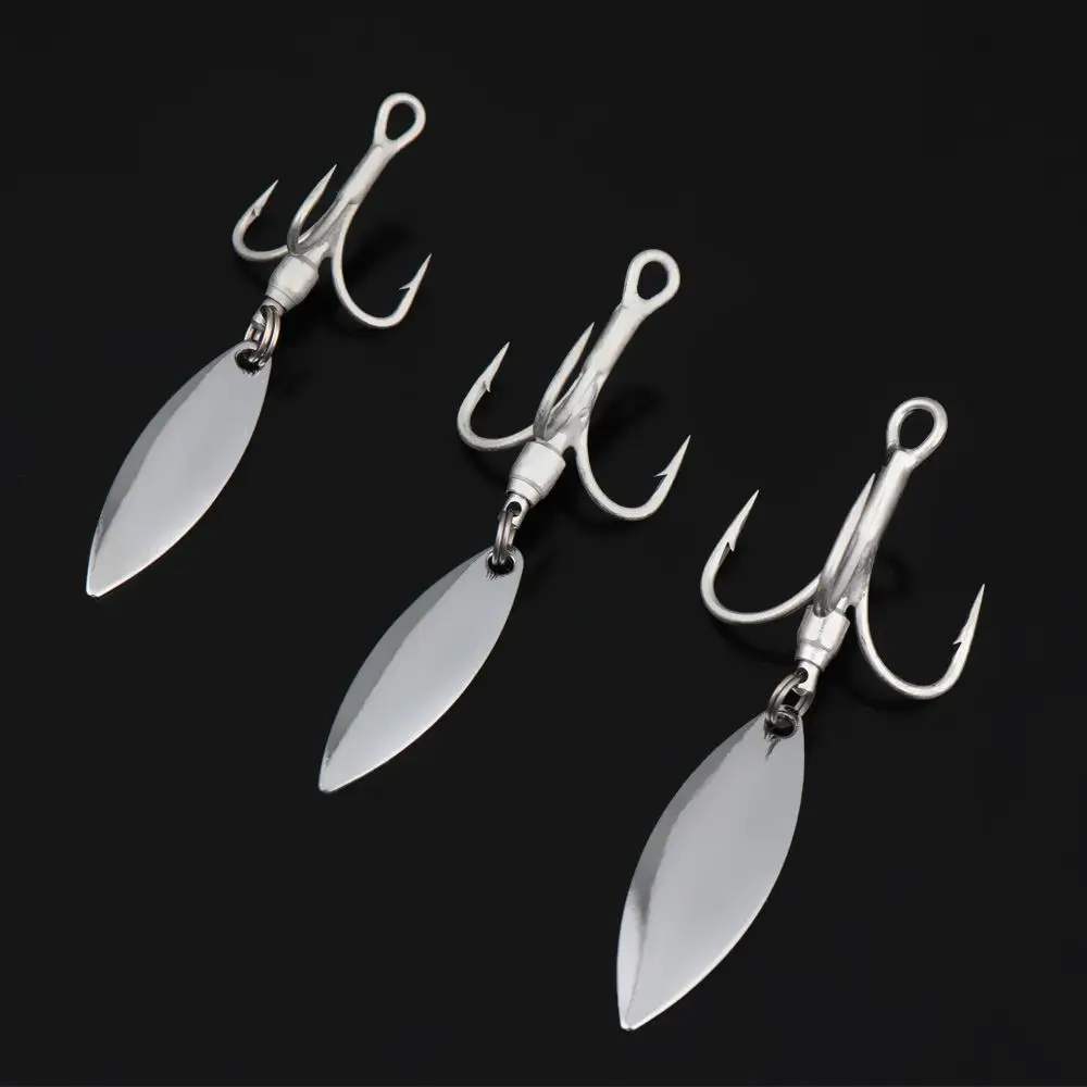 Seawater Tackle Sharp Back Thorn Turn Ring Sequins Carbon Steel Jigging Bait Fishing Hook with Sequin