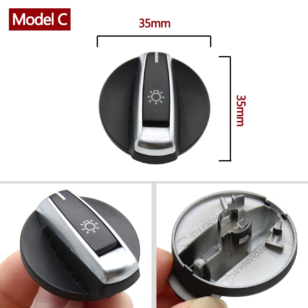 Headlamp Switch Rotary Knob Button Cap For BMW 1 3 5 X1 X2 X3 X4 F10 F01 F25 F30 F32 E84 E90 61316803965 61319265300 61316932794