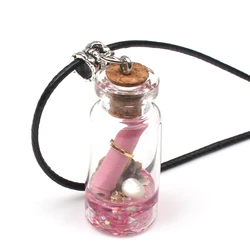 Nuovo amante creativo che desidera bottiglia colorata Drift Bottle collana catena regolabile ragazza, miglior regalo di compleanno