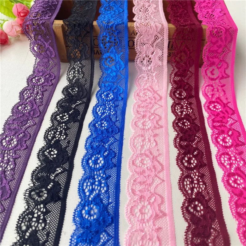 5yards/lot Stretch Elastic Lace Ribbon Trims Lace Trimmings Sewing Lace Fabric Clothing Accessories Lace Applique Wedding Dress