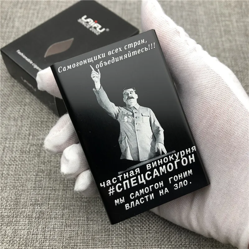 Customizd Stalin Aluminium Alloy Cigarette Case Boxes  Cigarette Box Laser Engraved Soviet Union Stalin,Lenin Diy Your Picture