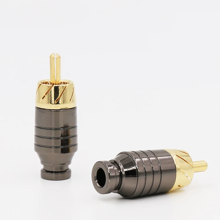 VR015G Pailiccs Copper RCA Plug Gold Plated Audio Video Adapter Connector
