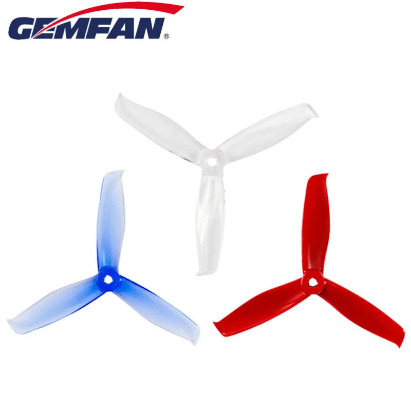 GEMFAN Hulkie 5055S 5.0x5.5 inch CW CCW 3-Blade Propeller Blue/ Red/ Clear Suitable for 2205-2306 Brushless Motor RC Drone Parts