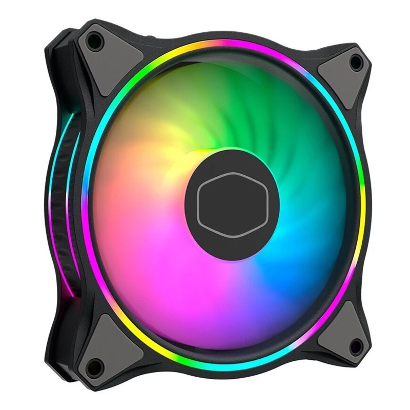 PC พัดลม Cooler Master MF140 HALO ARGB 14ซม.RGB 5V/3PIN เคสคอมพิวเตอร์ Quiet PWM CPU Cooler น้ำพัดลมระบายความร้อน140มม.แทนที่แฟน