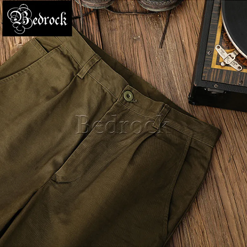 MMC High Quality vintage Heavy Industry High Waist green Army Casual Pants Ami Kaji Straight Leg Military trousers n701