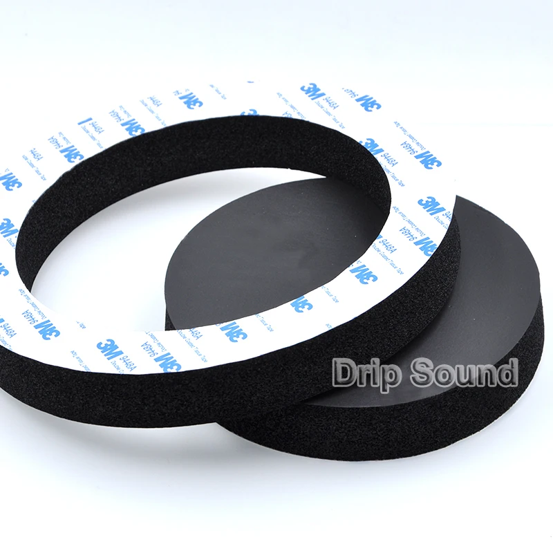 6.5 بوصة صوت السيارة العالمي المتكلم العزل حلقة عازلة للصوت وسادة قطن صوت مجد # أسود