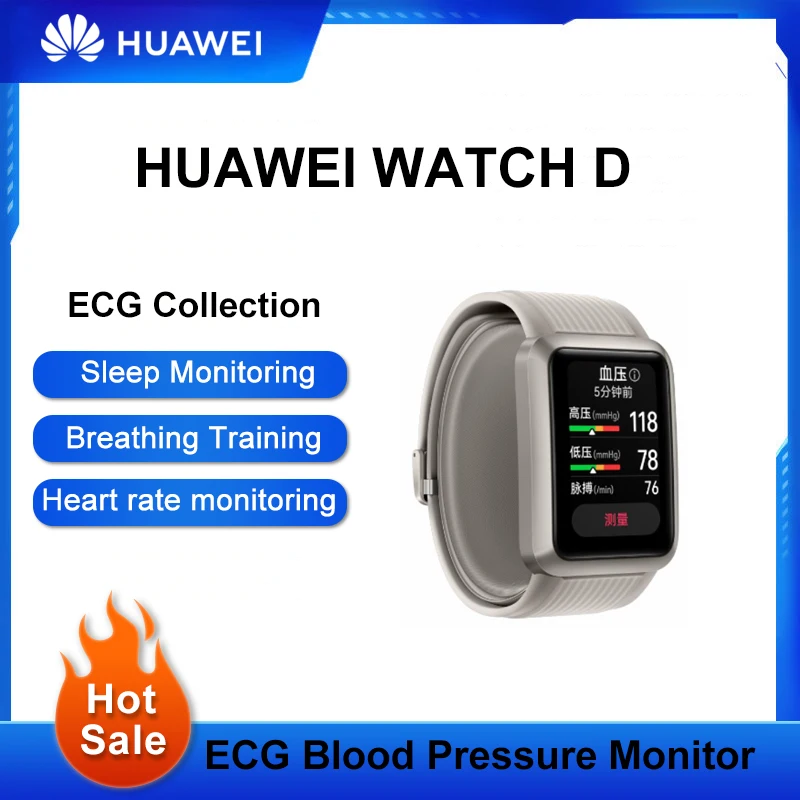 신제품 화웨이 시계 D 화웨이 손목 ECG 혈압 모니터 혈압 측정 화웨이 Smartwatch 스포츠 시계