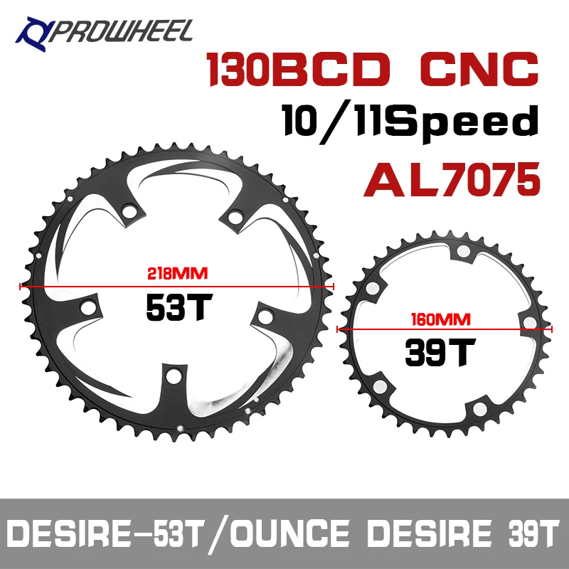 PROWHEEL 110BCD 130BCD Road Bicycle Sprockets Double Chainwheel 34T/50T 39T/53T Chainring 9/10/11 Speed Bike Tooth plate Parts