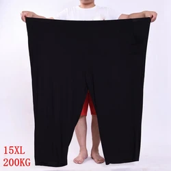 Large men's pants 15xl 200kg plus size 10xl 11xl 12xl autumn high waist loose black blue stretch big sweatpants 56 58 60 62