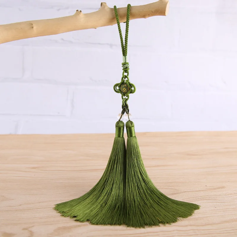 1PCS Silk Chinese Knot Hang Tassel Fringe Accessories Home Textile Curtain Jewelry Findings Pendants Craft Decorative Tassels