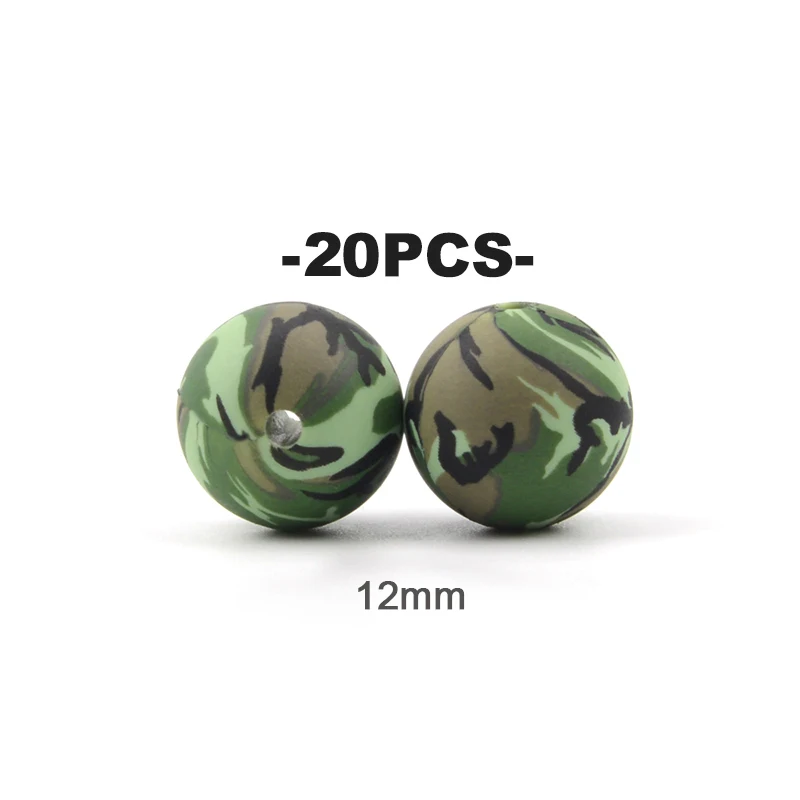 20Pcs 12/15/19mm Silikon Gedruckt Perlen Runde Blume Leopard Perlen DIY Schlüsselbund Halskette Armband zubehör Für Schmuck