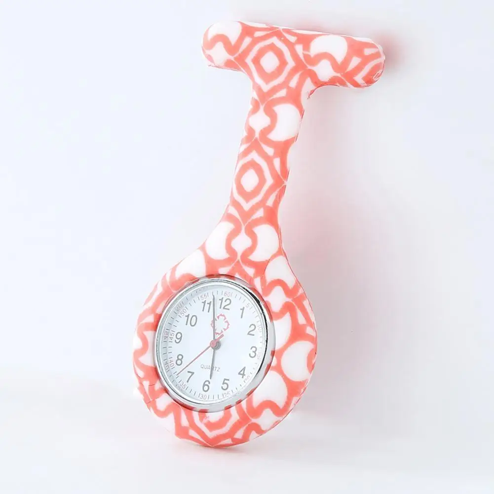 Montre décontractée en Silicone, motif multicolore, numérique, cadran rond, broche d'infirmière, tunique, montre de poche