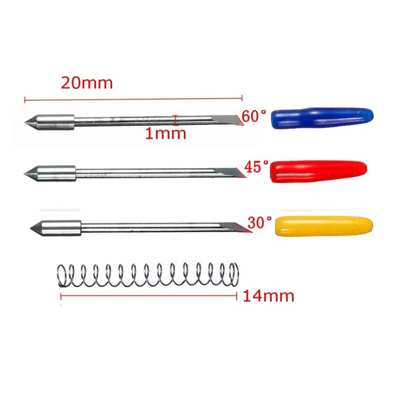 XNEMON 5pcs Engraving Machine Blades Cutter For Graphtec CB09 Vinyl Cutter Plotter Handle diameter: 1mm Overall Length:20mm