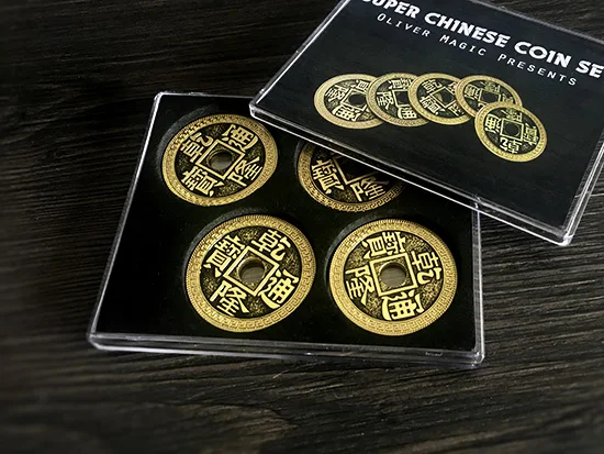 Super Chinese Coin Set (Qianlong, Morgan Size) Magic Tricks Stage Close Up Magia Coin Appear Vanish Magie Illusion Gimmick Prop