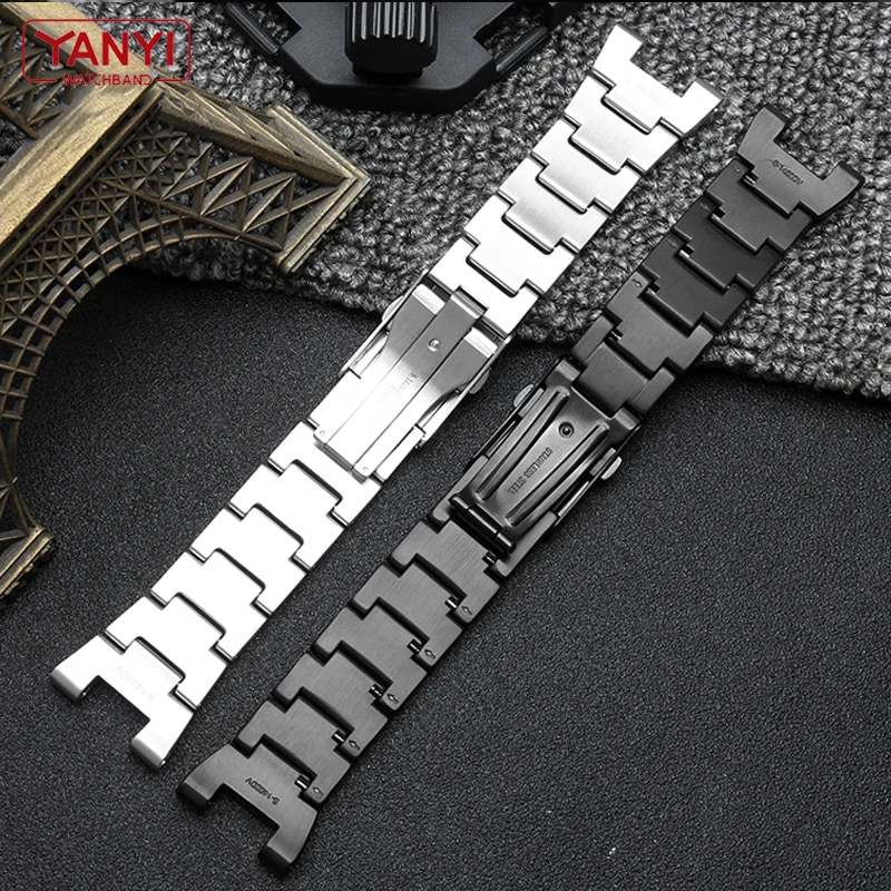 Stainless Steel Watchband for Casio G-Shock Watch Band GST-210 GST-W300 GST-400G GST-B100 S100D/S110D/W110 Metal Strap Bracelet