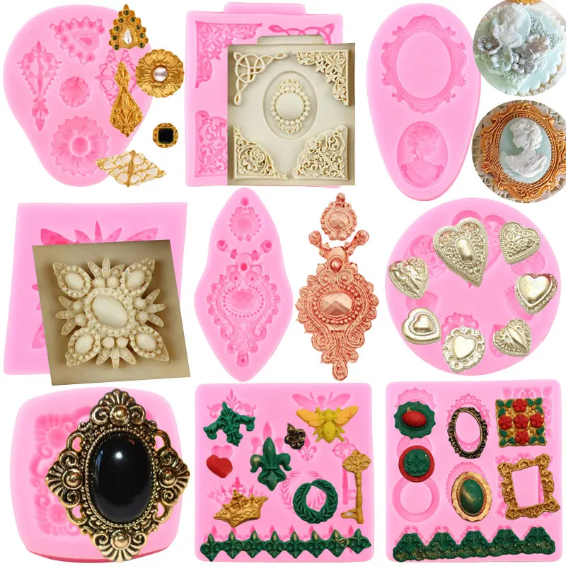 Jewelry Gem Diamond Silicone Mold Fondant Cake Decorating Tools Cupcake Chocolate Candy Epoxy Resin Molds DIY Baking Accessories