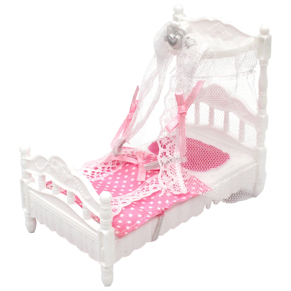 NK 1 Set Doll Bed Super Cute Bed For Small Doll For Kelly Dolls For 1/6 Doll Accessories Best Girls Gift Favorite Design Toys