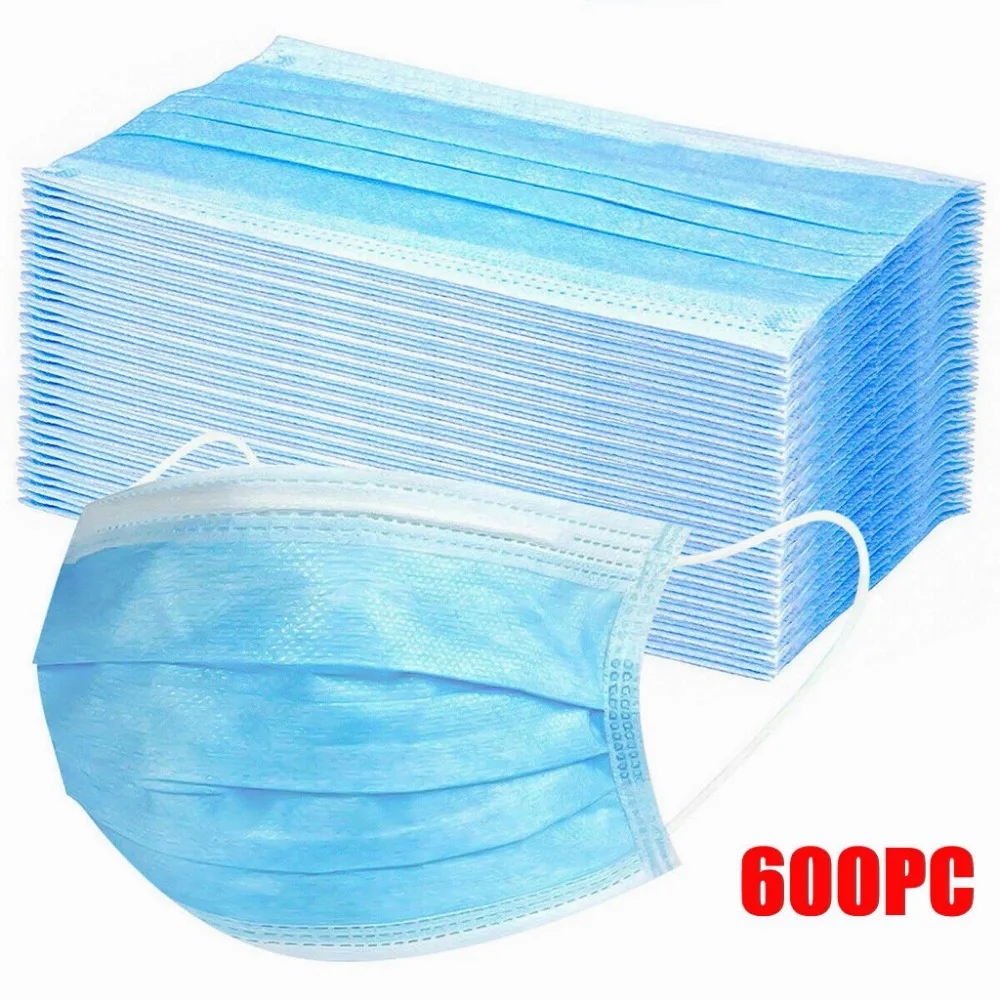 600pcs Medical Surgical Mask for adults non-woven Breathable mouth mask 3 ply Medical Mask Filter face mask mascarilla Masque