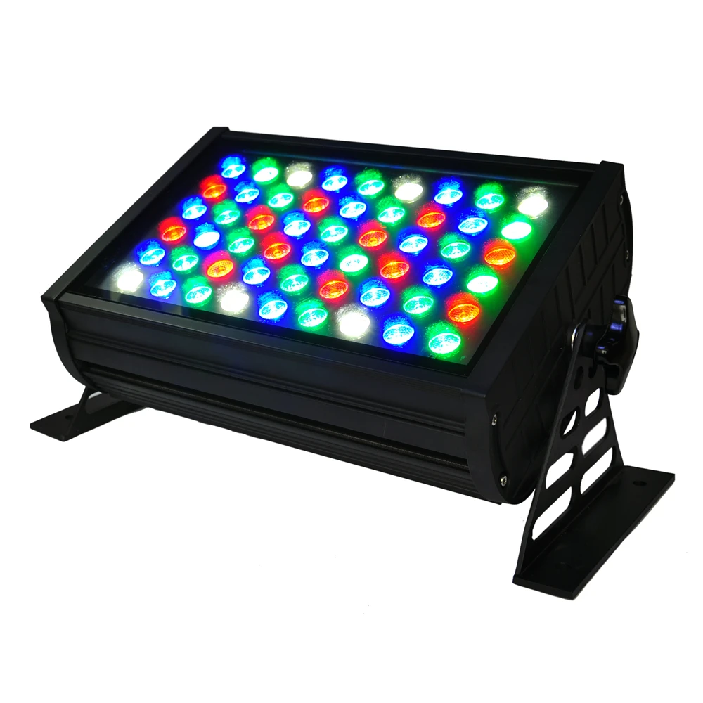 TIPTOP 8XLOT 54x3W 4 Color Aluminum Waterproof RGBW Full Color Led Wall Washer Light DMX Auto Control 4CH 8CH 110V-240V