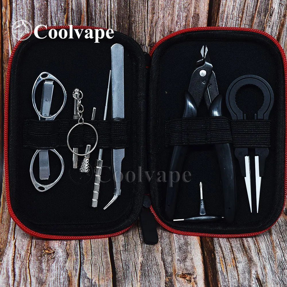 X9 Mini Cuộn Dây DIY Bộ Túi Vape Dụng Cụ Chủ DIY Bộ Phù Hợp Với Qp Kali Rda Cho RDA RTA Atomizer Xây Dựng Lại xe Tăng E Cigarettte