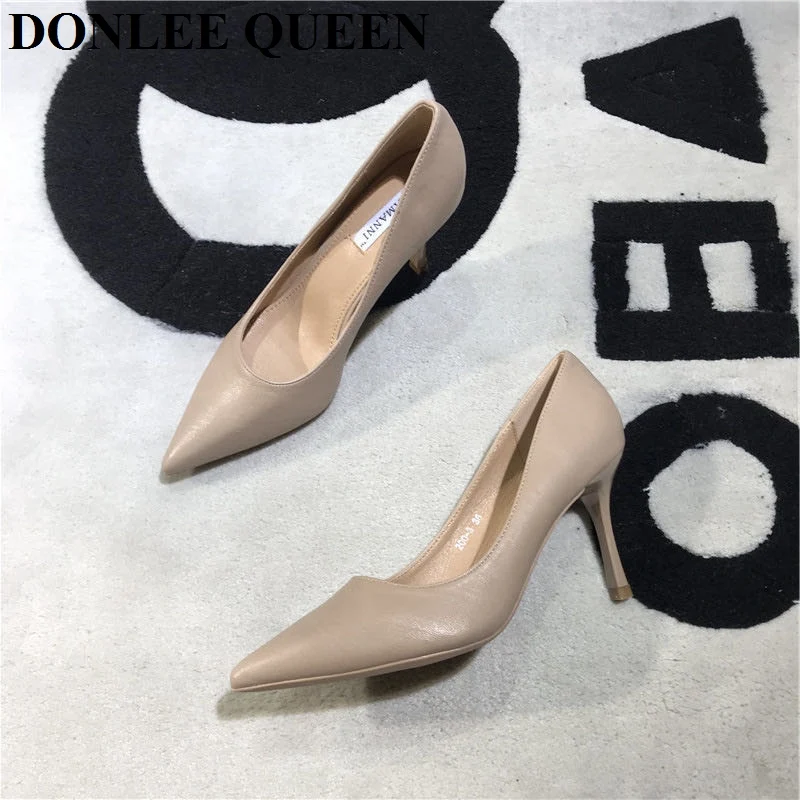 DONLEE QUEEN Female Women Pumps Sexy High Thin Heel Pointed Toe Shallow Shoes For Party Wedding Shoe Lady Pumps zapatos de mujer