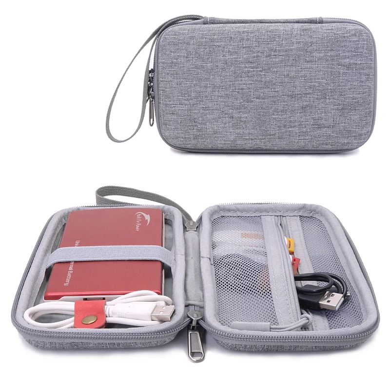 Carrying Case External Hard Disk Protection Storage Bag Power Bank USB Cable Charger External Storage HDD Case Bag