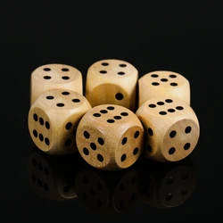 5pcs 20mm Holz würfel Punkt d6 Würfel runde Ecke 6-seitige Bar Pub Club Party Kinderspiel zeug Brettspiele Würfel für Erwachsene