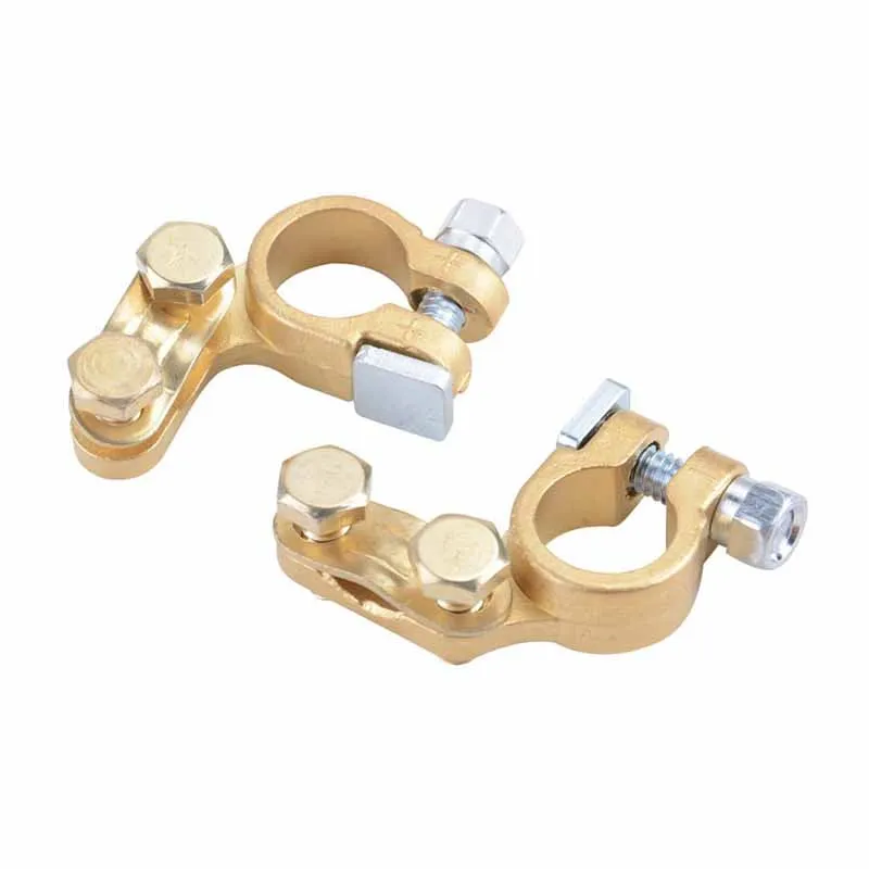 1 Pair Car Battery Connector Brass battery terminals Positive And Negative Connectors For Batteries