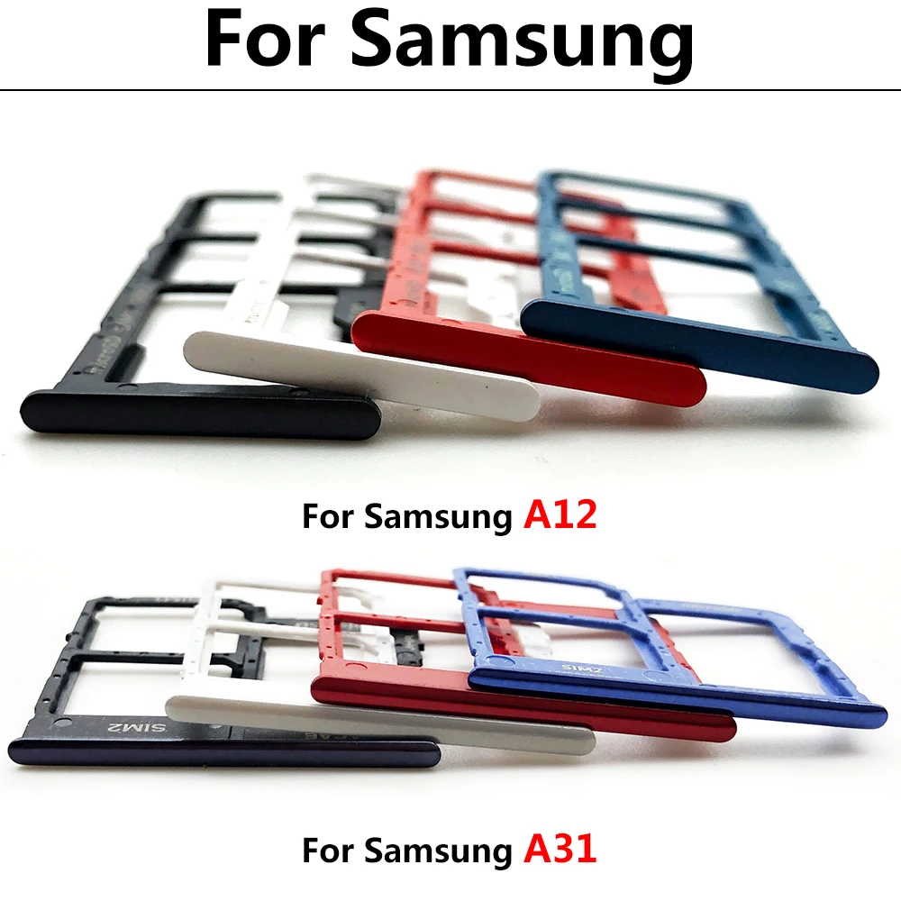 NEW Micro Nano SIM Card Holder Tray chip Slot Holder Adapter Socket Dual Card For Samsung A12 A31 A51 A71 Mobile Phone + pin