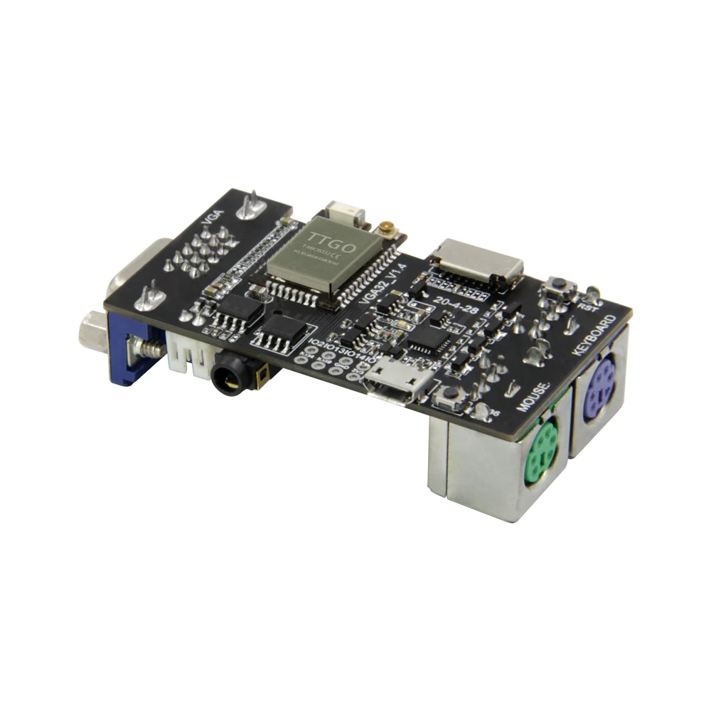 LILYGO® FabGL VGA32 VGA ESP32 PSRAM módulo V1.4 controlador PS/2 ratón teclado gráficos biblioteca juego ANSI/VT circuitos terminales
