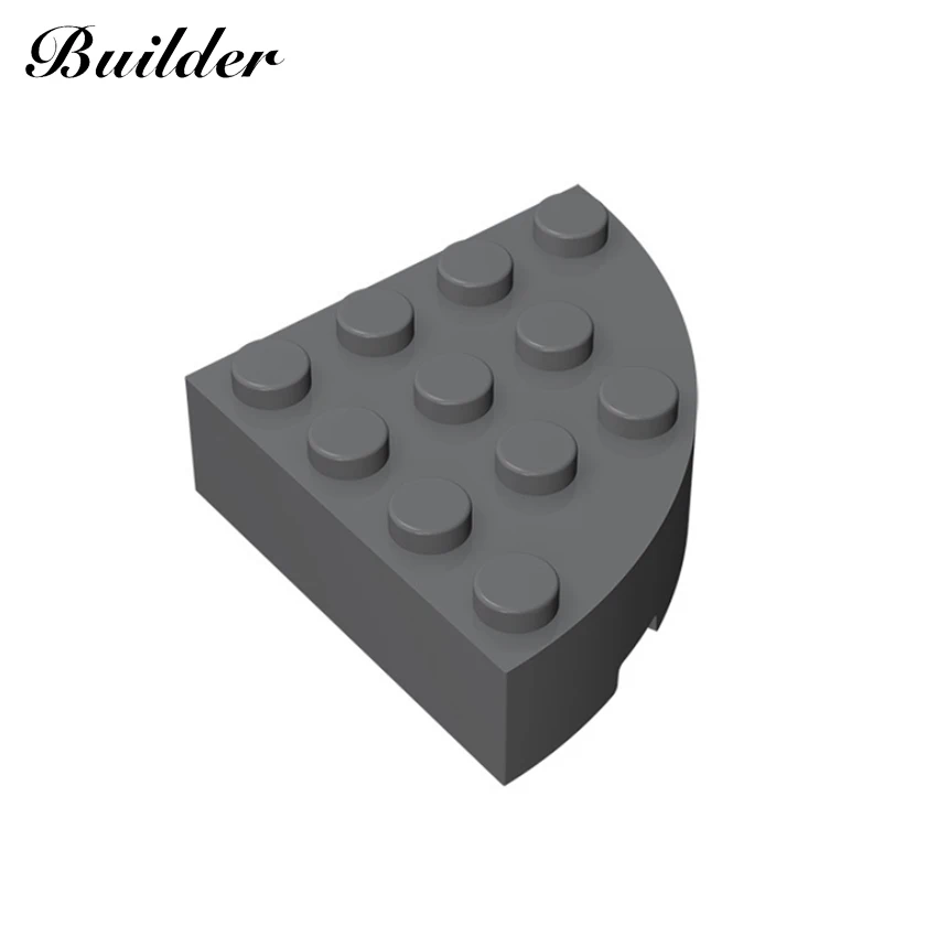 Building Blocks 2577 Brick Round 4x4 1/4 Sector Brick DIY Parts 10PCS Compatible All Brands Assembles Education Toy for Children