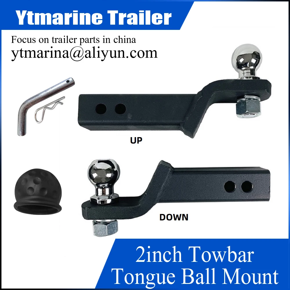 

2inch Drop Towbar Tow Bar Ball Mount Tongue Hitch Trailer Car RV boat parts accessories