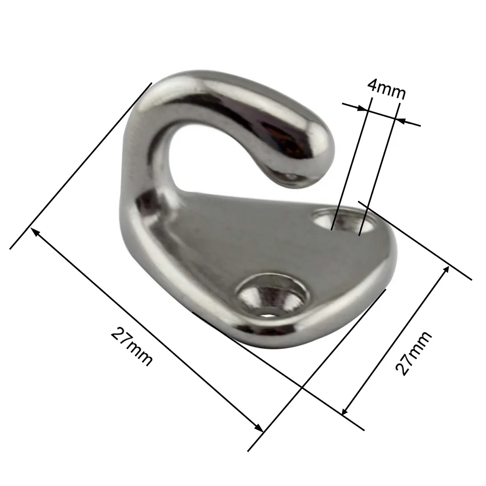 5PCS Boat Open Fender Hook 316 Stainless Steel Marine Fender Hook Yacht Accessories For Boats And Awning