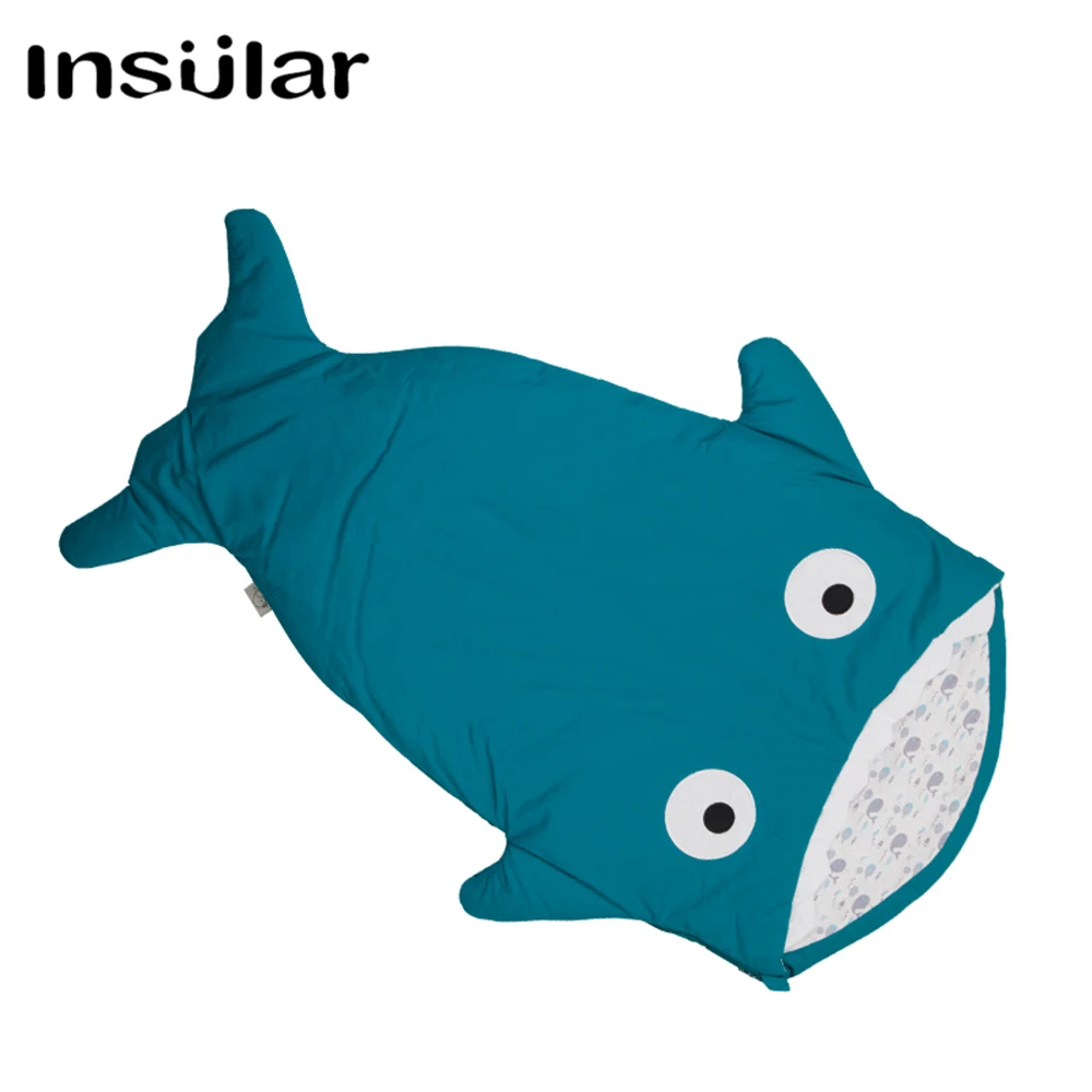 

100% Cotton Shark Baby Winter Sleeping Bag Children Sleeping Sack Warm Baby Blanket Warm Swaddle Children Quilt 1- 2 Years Old