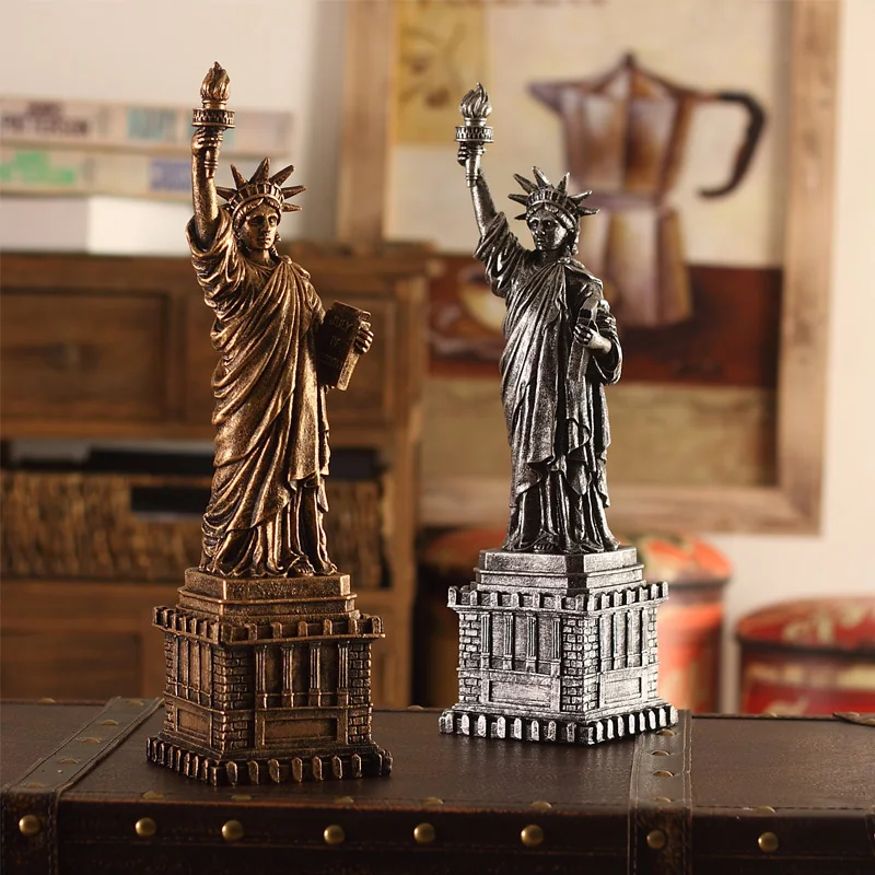 

Resin Decoration Ornaments Statue Liberty Model For Home Office Decor Decorative Crafts Desk Eiffel Tower Figurines Miniatures