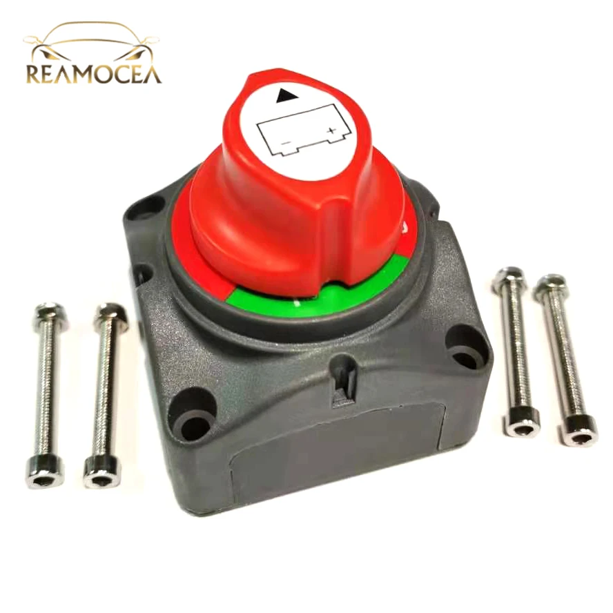 Reamocea 300A 12V/24V Car Battery Isolator Main Switch Emergency Stop Pole Separator Cut On Off Large For SUV RV Marine Boat