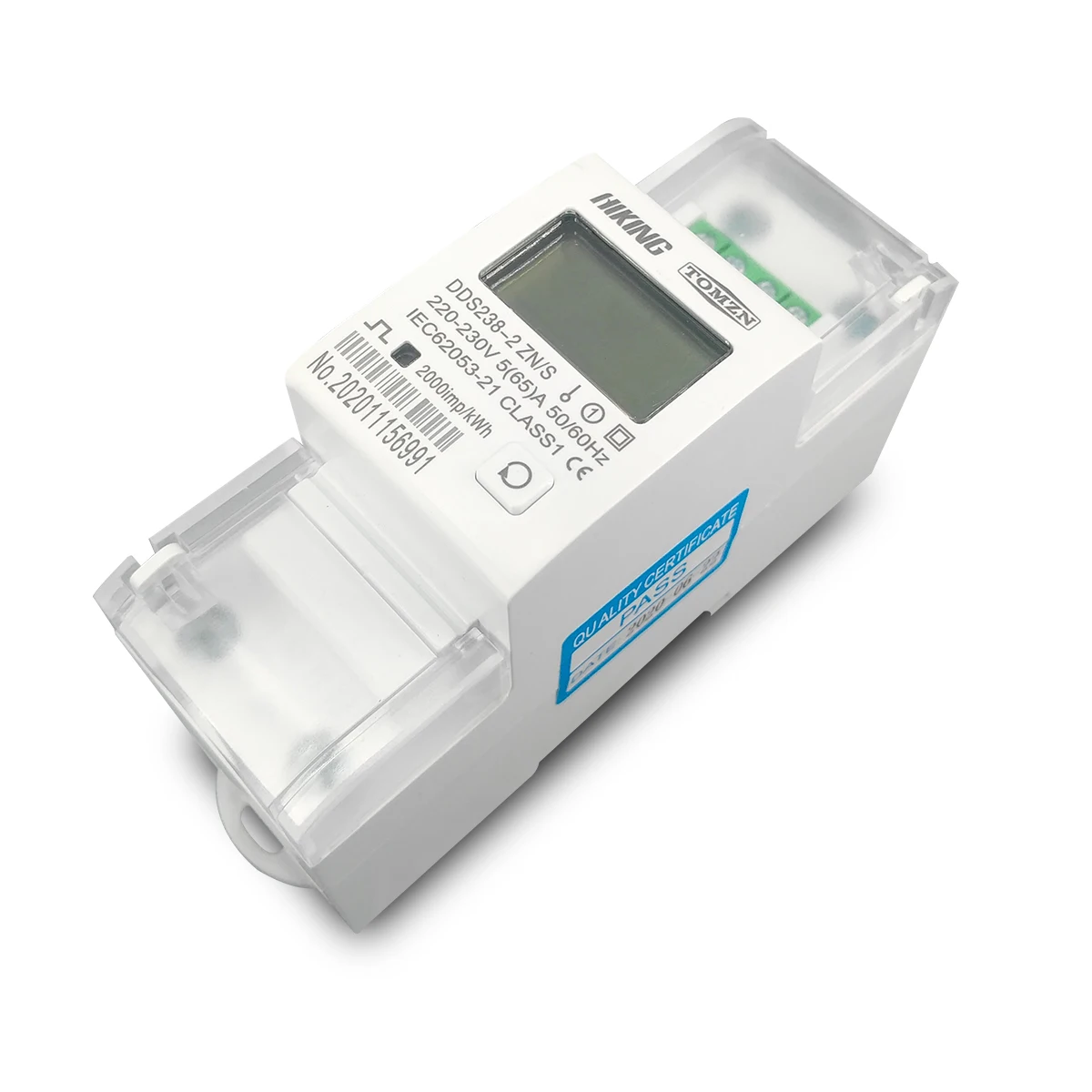 Din rail KWH Watt hour energy meter 220V 230V 50HZ 60HZ voltage current DDS238-2 ZN/S single phase with RS485 MODBUS-RUT