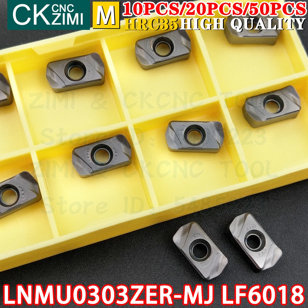 LNMU0303ZER-MJ LF6018 LNMU 0303 ZER MJ كربيد إدراج تغذية سريعة طحن إدراج التصنيع باستخدام الحاسب الآلي المعادن آلة طحن مخرطة أداة ل LNMU03R