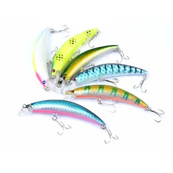 1Pcs Curved Minnow Lure Sea Fishing Bait 9.5cm 9g Crankbait Artificial Hard Swim Baits Tackle Wobblers Hard Bait Carp 6#hooks