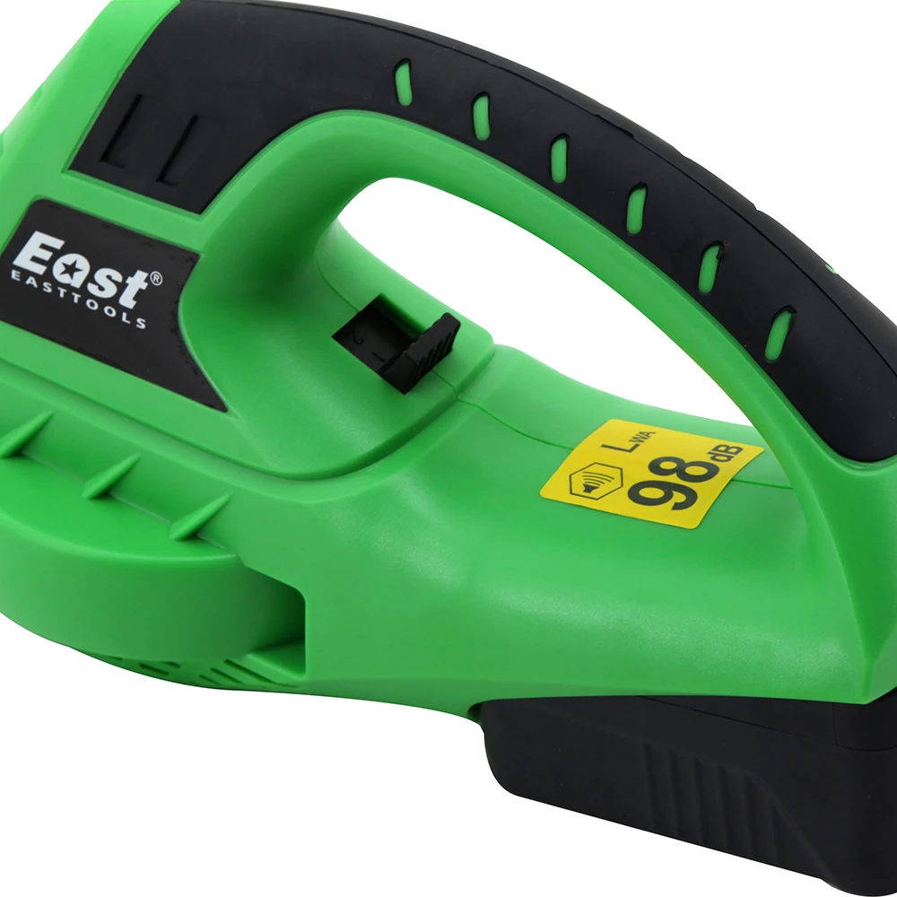 East 18V Li-ion Cordless Blower Leaf Blower 1300mAh Rechargeable Battery Garden Power Tools ET1006 Portable Long Pole Green