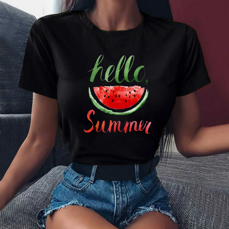 Funny Fruits T Shirt Women Fashion Kawaii Banana Print White T-shirt Harajuku TShirt Short Sleeves Tops Tee Shirt Femme T Shirts