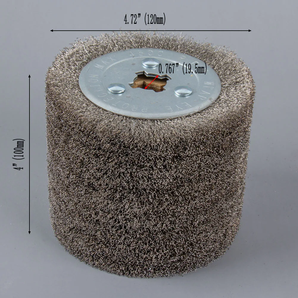 1 stück Edelstahl Draht Pinsel Rad Holz Öffnen Polieren Entgraten Rad für Elektrische Striping Maschine – Detail 1