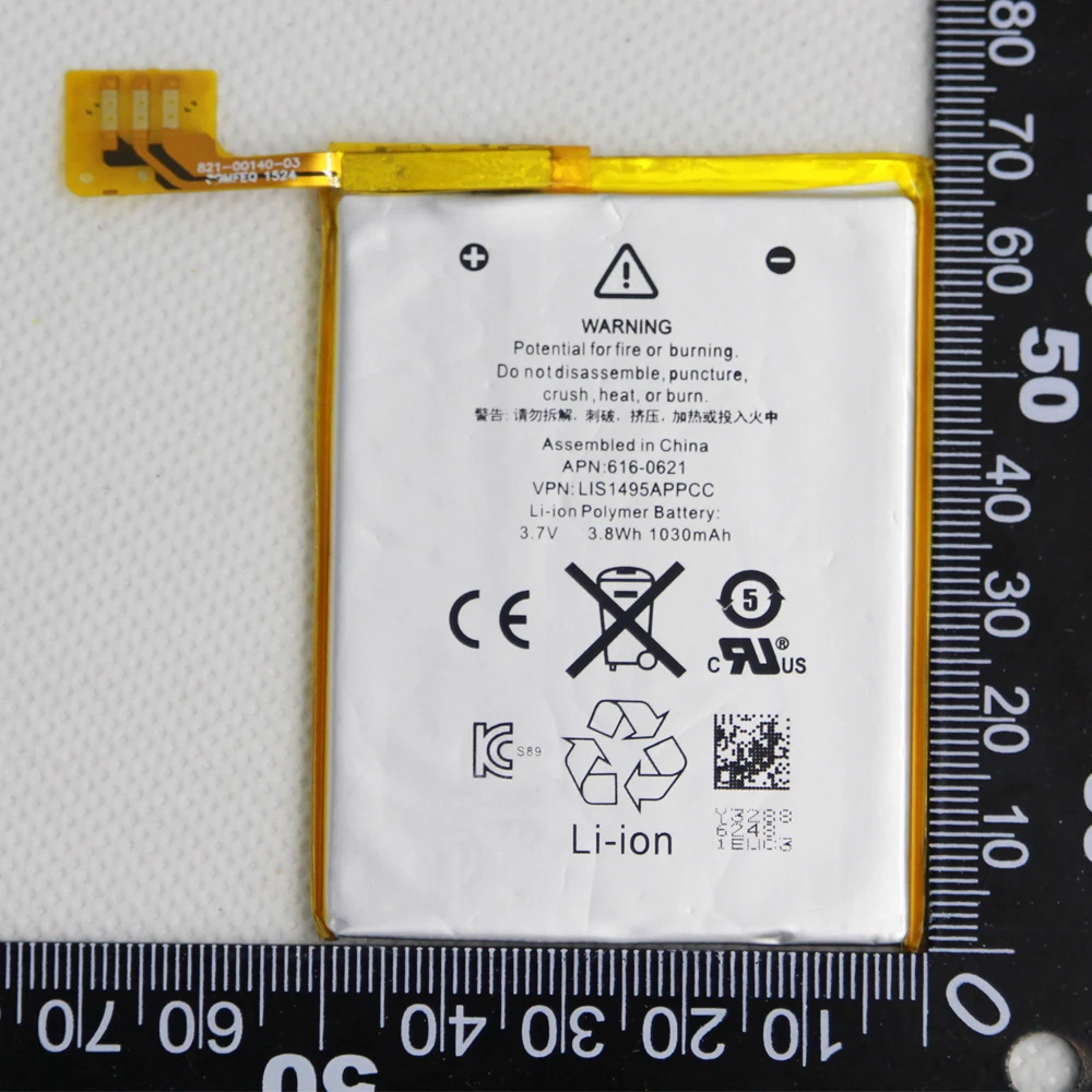 30pcs/lot Original Quality Battery 1030 mAh batteries For ipod Touch 5 5g battery replacement