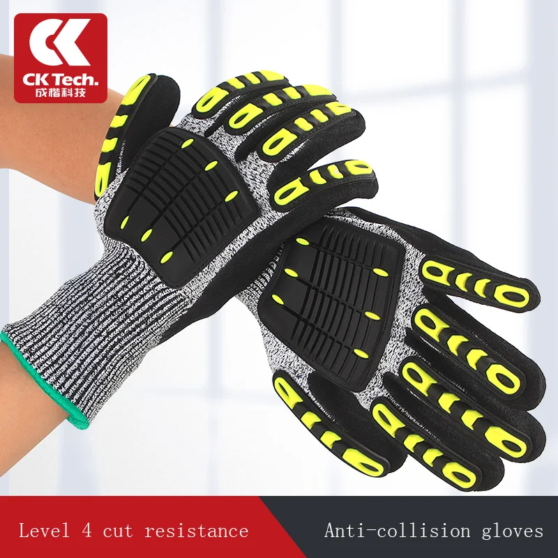 

CK Tech. Cut Resistant Anti Vibration Hand Protection Glove Mechanic Safety Protective Work Gloves Motorcycle Racing