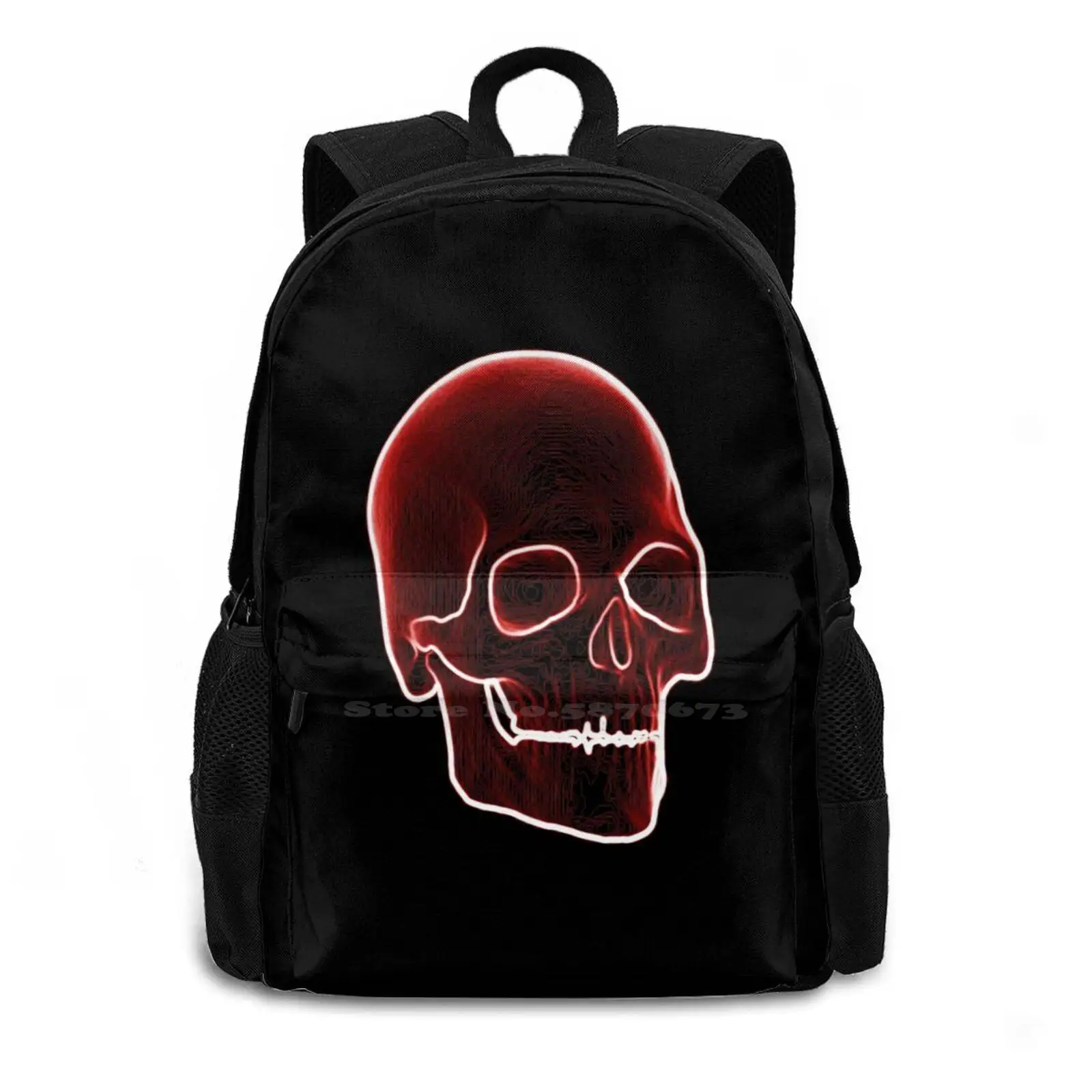 Fashion Travel Laptop School Backpack Bag Lines Creepy