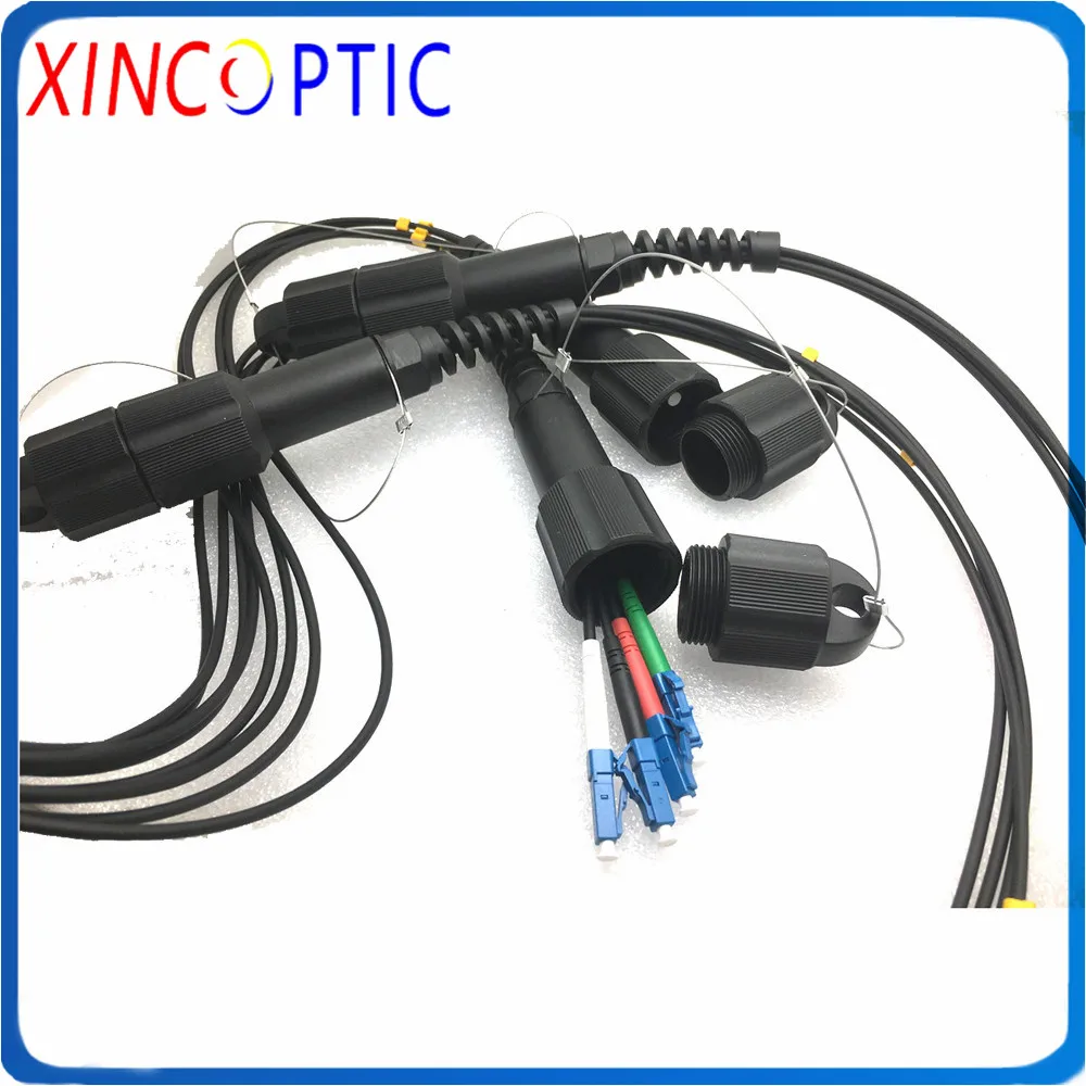 6Fiber 30/50/80/100M Single Mode,LSZH,2Pcs PDLC/ST/FC/SC (6Core) to 6C PDLC/UPC Armored Fiber Optic Patch Cord Cable