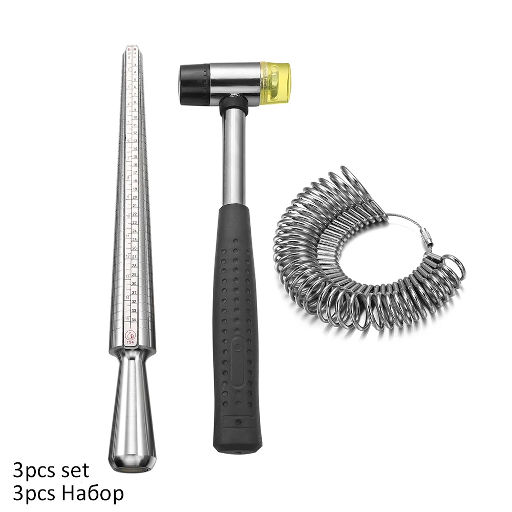 Professionelle Ring Enlarger Stick Dorn Griff Hämmer Ring Sizer Finger Mess Stick Für DIY Schmuck Machen Mess Werkzeuge
