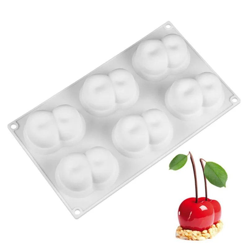 Fruit Cherry Mousse Silicone Cake Mold 3D Baking Mould Chocolate Decoration Muffin Mousse Cookie DIY for Ice Creams Chocolates